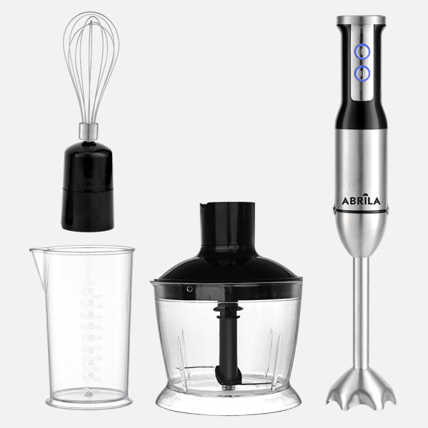 Hand-held blender Triana 1500w Dc Steel/black 2vel Cuch.steel Stainless steel.c/Glass+hammer+beat.desmont.39,5x7,5x7,5cm