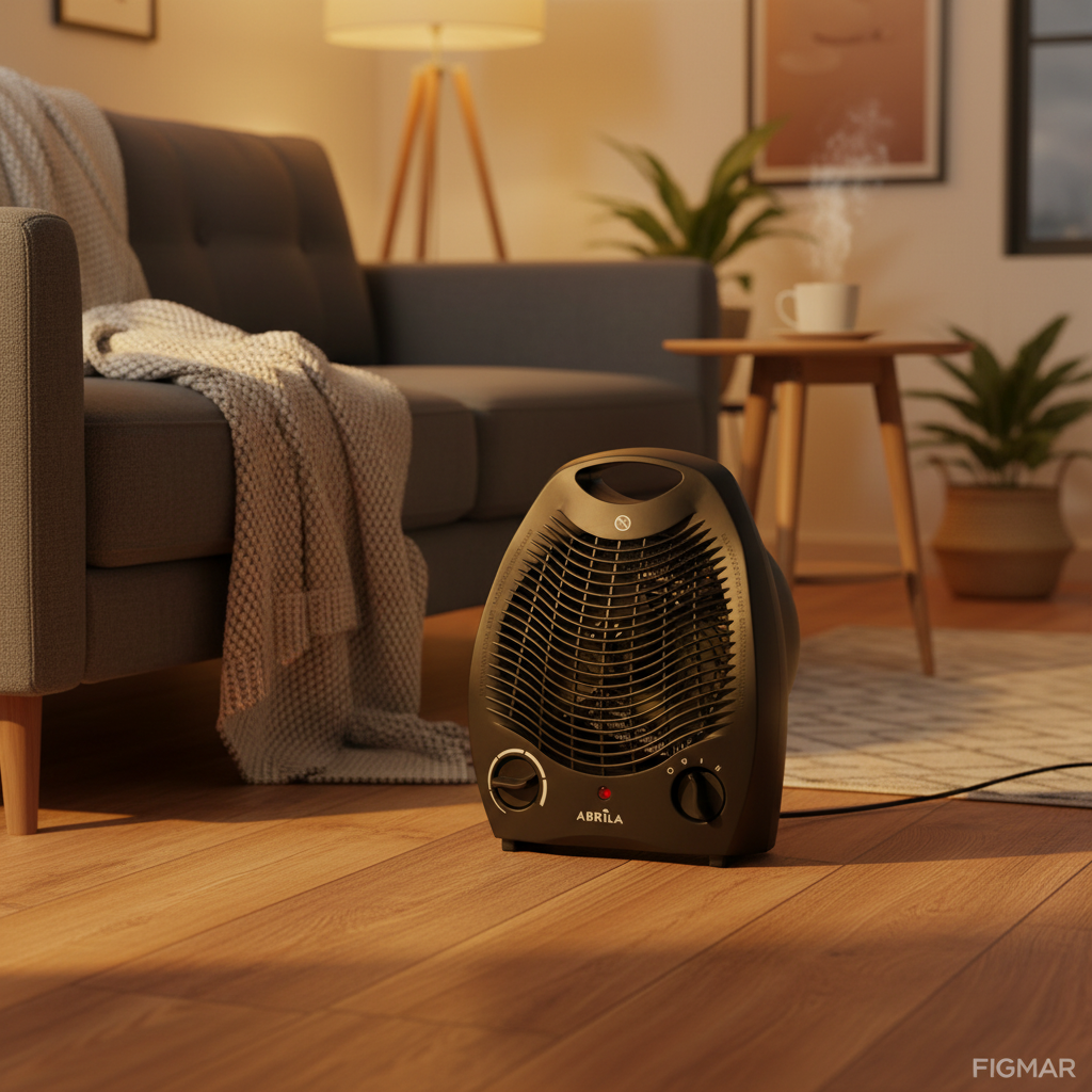 Termoventilador Cerámico Kraken 2000W Negro en salón - Suministros Figmar