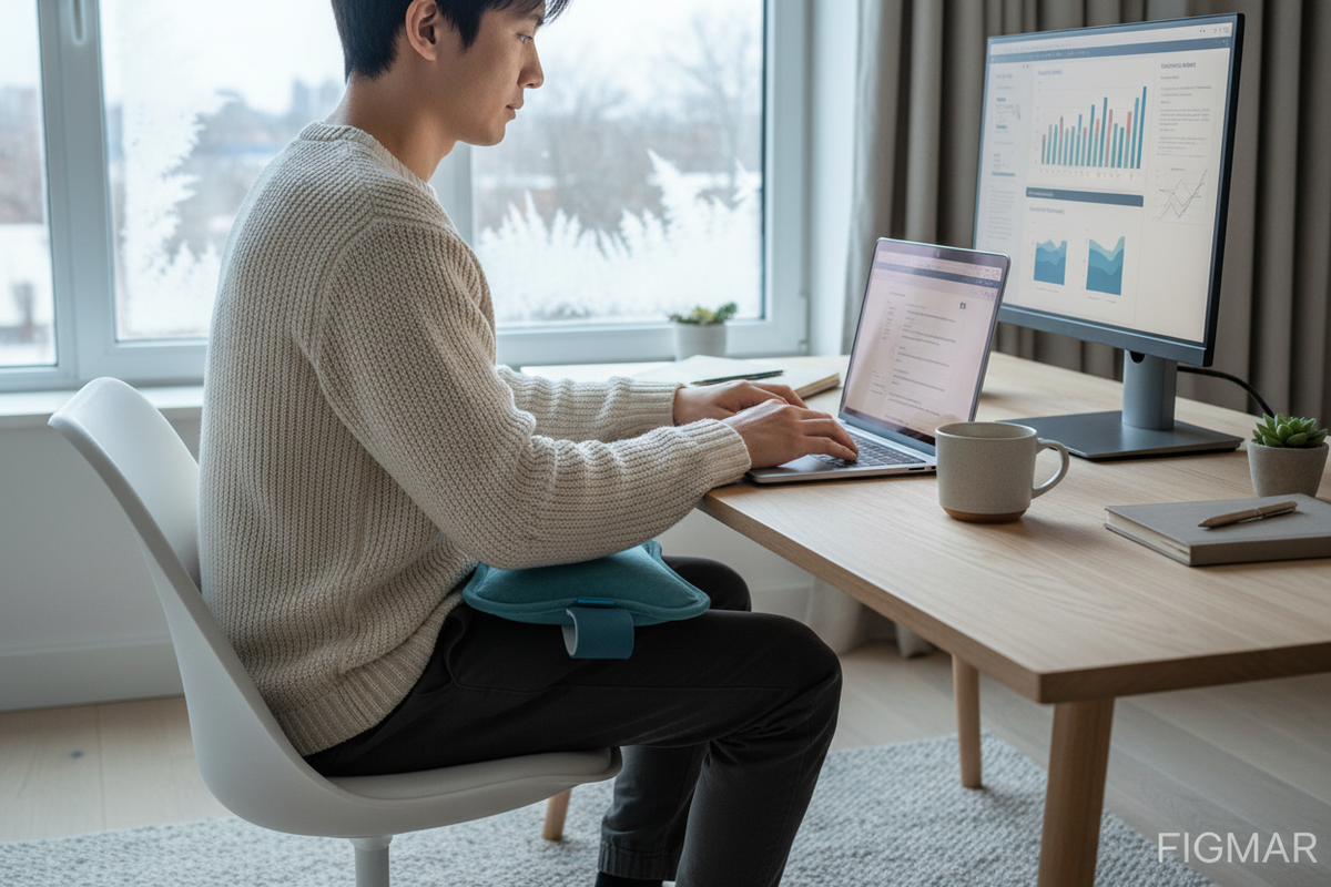 Bolsa eléctrica Penélope Azul en teletrabajo – Suministros Figmar