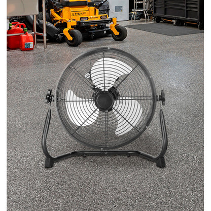 Industrial Fan Midas 120w Black/Chrome 55d 3 Speeds,Adjustable 59x62x22 Cm