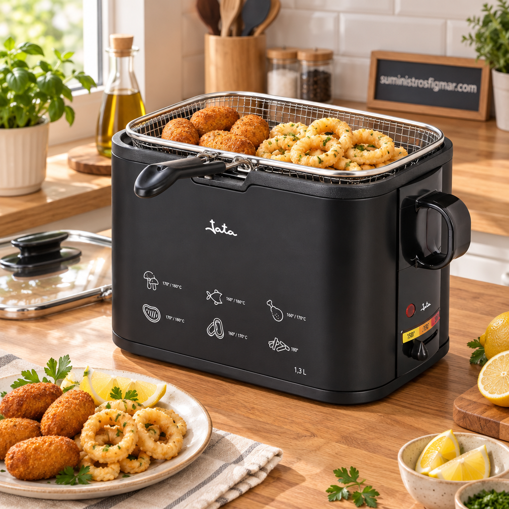 Jata FR5600 con croquetas y calamares