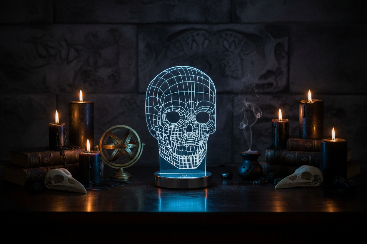Lámpara Sobremesa Calavera LED 7W Regulable CCT Trio Lighting