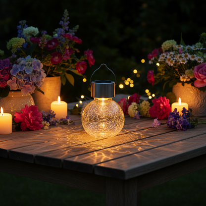 Lámpara Solar Bombilla Inox Decorativa Jardín y Terraza Galix