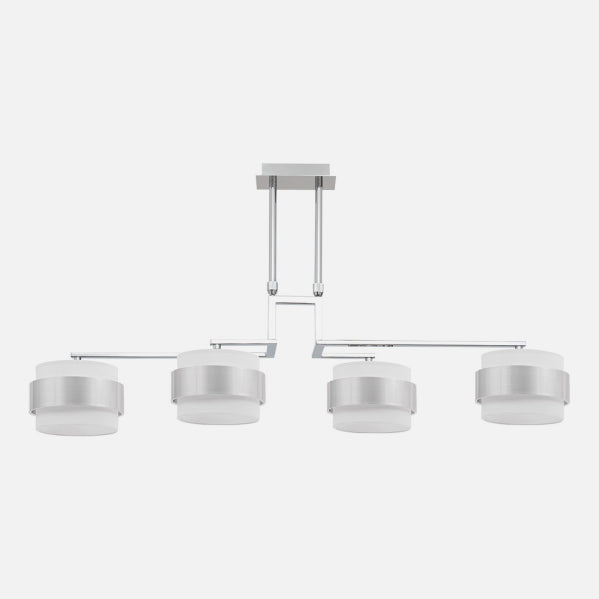 Lampara 4lp Bremen Cromo/blanco-plata 4xe14 Regx94x34 Cm