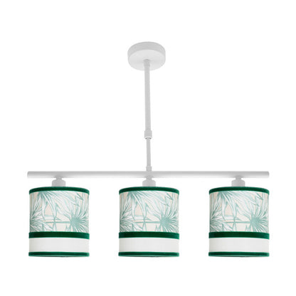 Lampara Caledonia 3xe14 Blanco/verde Regx55x14cm