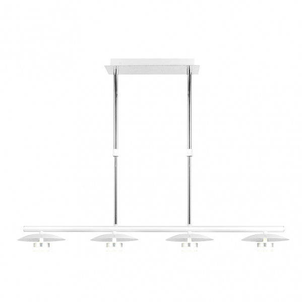 Lampara Ciudad Del Cabo 4l 24w 4000k  Blanco/plata Regx85x15 Cm 1920 Lm
