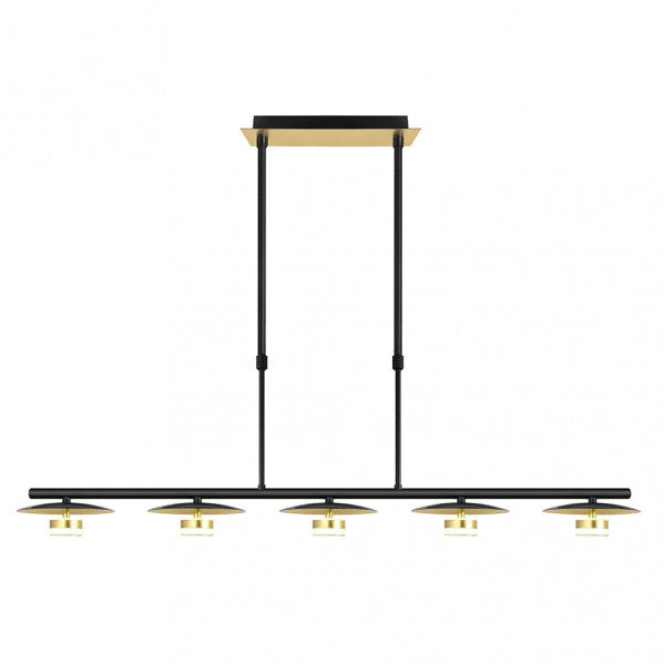 Lampara Ciudad Del Cabo 5l 30w 4000k  Negro/oro Regx104x15 Cm 2400 Lm
