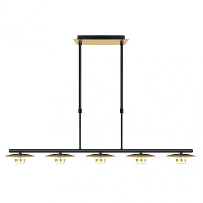 Lampara Ciudad Del Cabo 5l 30w 4000k  Negro/oro Regx104x15 Cm 2400 Lm