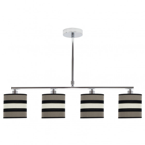 Lampara Karla 4xe14 Topo/beis Regx75x14 Cm
