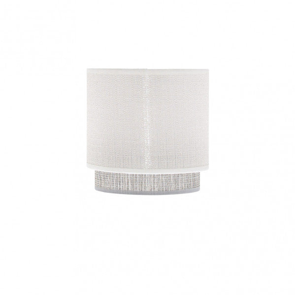 Pantalla Lampara Kenya E14 Blanca/gris 14Dx12dx14h