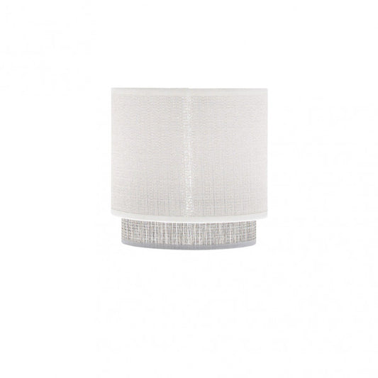 Pantalla Lampara Kenya E14 Blanca/gris 14Dx12dx14h