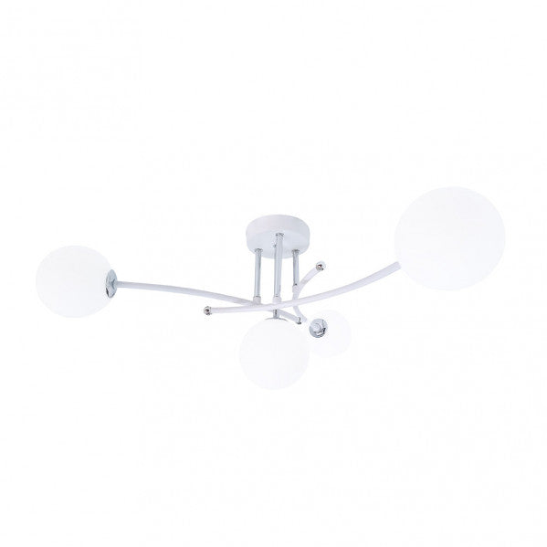 Lampara La Habana 4xg9 Blanco/cromo 25x59x59 Cm