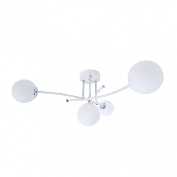 Lampara La Habana 4xg9 Blanco/cromo 25x59x59 Cm