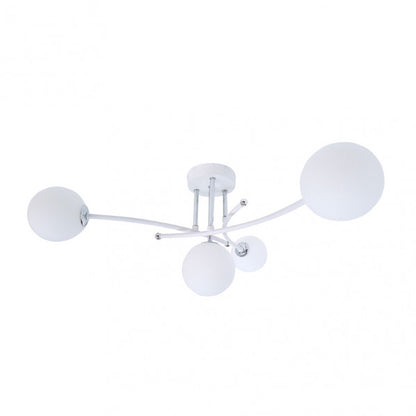 Lampara La Habana 4xg9 Blanco/cromo 25x59x59 Cm