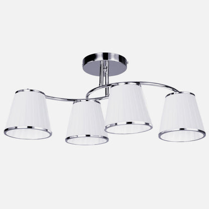 Lampara Lantanas 4xe27 Cromo Pant.blanca  24x64x31,5 Cm