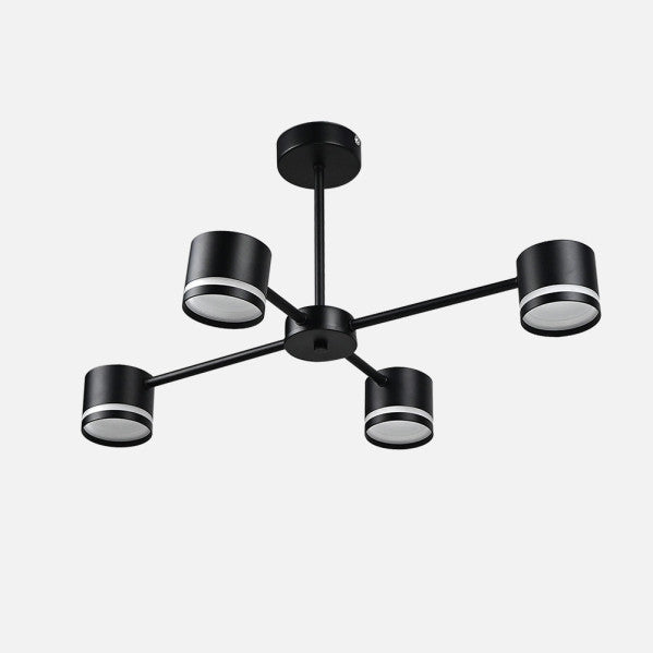 Lampara Ortiga 4 X Gx53 Negra 36w 3200lm  Bombillas Incluidas 30x65x43cm