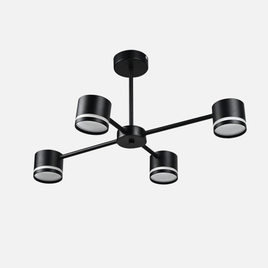 Lampara Ortiga 4 X Gx53 Negra 36w 3200lm  Bombillas Incluidas 30x65x43cm