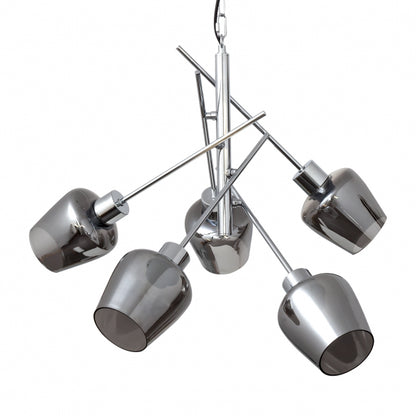 Lampara Soline 5xe27 Cromo Regx58x58 Cm