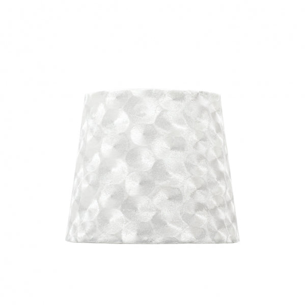 Lampshade Fatima Clip 15dx8dx12hWoven White Mother of Pearl