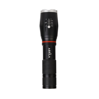 Linterna Led Centello Negra 5encend.+cob+zoom Ip44 300lm Iman Y Asa 15,5/18,6x3,8x3,8 Cm 3xaaa