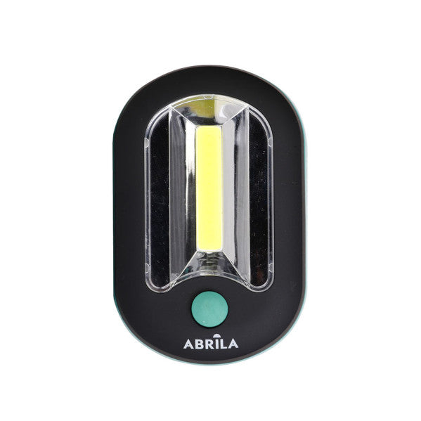 Linterna Led Cob Flash C/gancho E Iman Negro/verde 200lm 9,5x6x3,5cm Compact 3xaaa Incluida