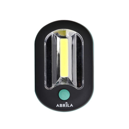 Linterna Led Cob Flash C/gancho E Iman Negro/verde 200lm 9,5x6x3,5cm Compact 3xaaa Incluida