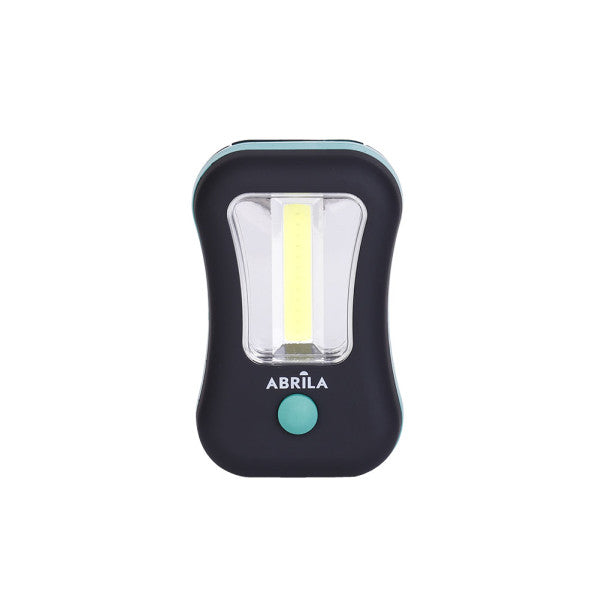 Linterna Led Cob Flash Compacta C/gancho E Iman 200lm 9,5x6x3,5cm Neg/verd 3xaaa Incluid