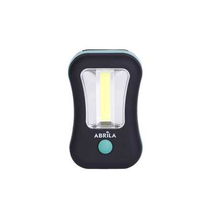 Linterna Led Cob Flash Compacta C/gancho E Iman 200lm 9,5x6x3,5cm Neg/verd 3xaaa Incluid