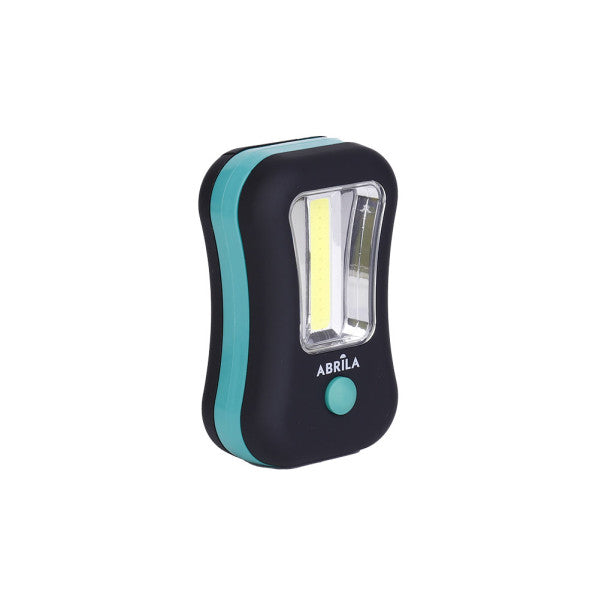 Linterna Led Cob Flash Compacta C/gancho E Iman 200lm 9,5x6x3,5cm Neg/verd 3xaaa Incluid
