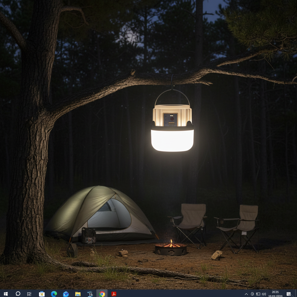 Linterna LED Solar Camping Recargable USB 5W 300lm IP44 Powerbank GSC