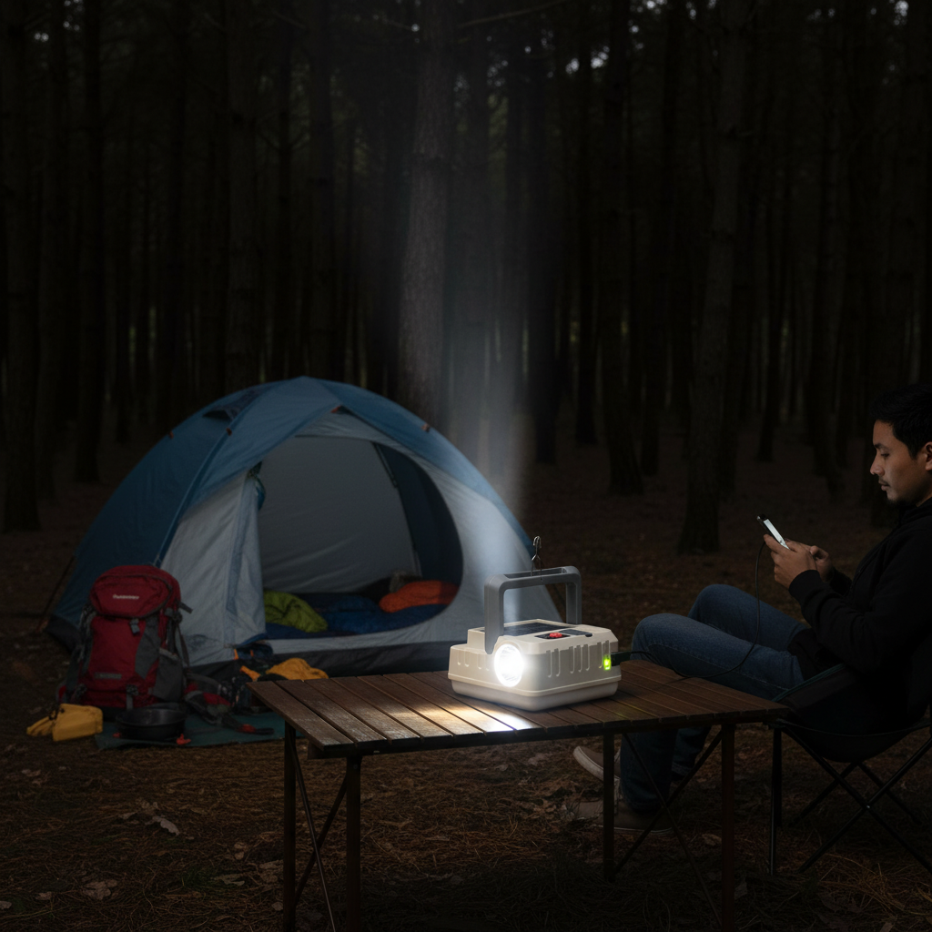 Linterna Solar LED Recargable 290Lm Powerbank 3 Modos USB-C GSC