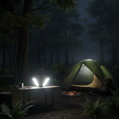 Linterna Solar LED Camping Recargable 500lm USB-C Powerbank Hojas Desplegables GSC