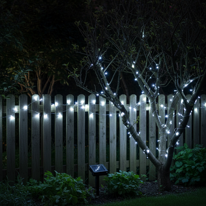 Mini Guirnalda LED Solar 6500K 12m 8 Modos Estaca Solar Electro DH | Suministros Figmar
