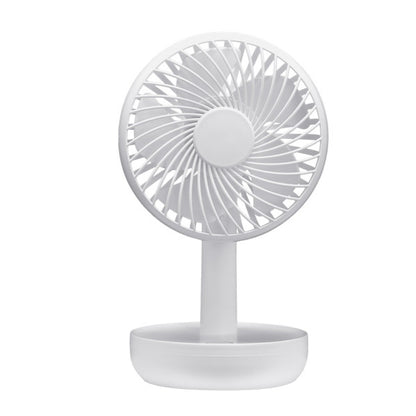 Miniventilador Inalambrico Sobremesa Lemosin Blanco 5w 3velocidades Recargable Alimen.usb Orientable 5asp 17x11x9cm Motor Dc