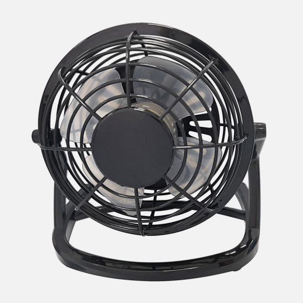 Miniventilador Sobremesa Tango 2,5w 5v Negro 14,5x14,5x10 Cm Orientable Alimentacion Mediante Puerto Usb