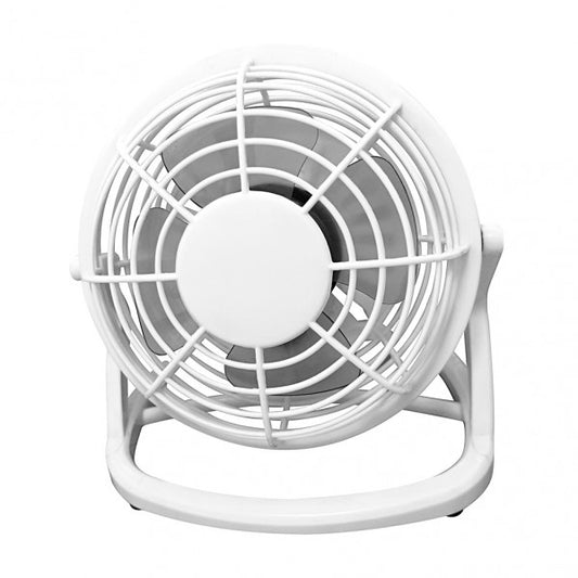 Mini Table Fan Tango 2,5w 5v White 14,5x14,5x10 Cm Adjustable Powered via USB Port