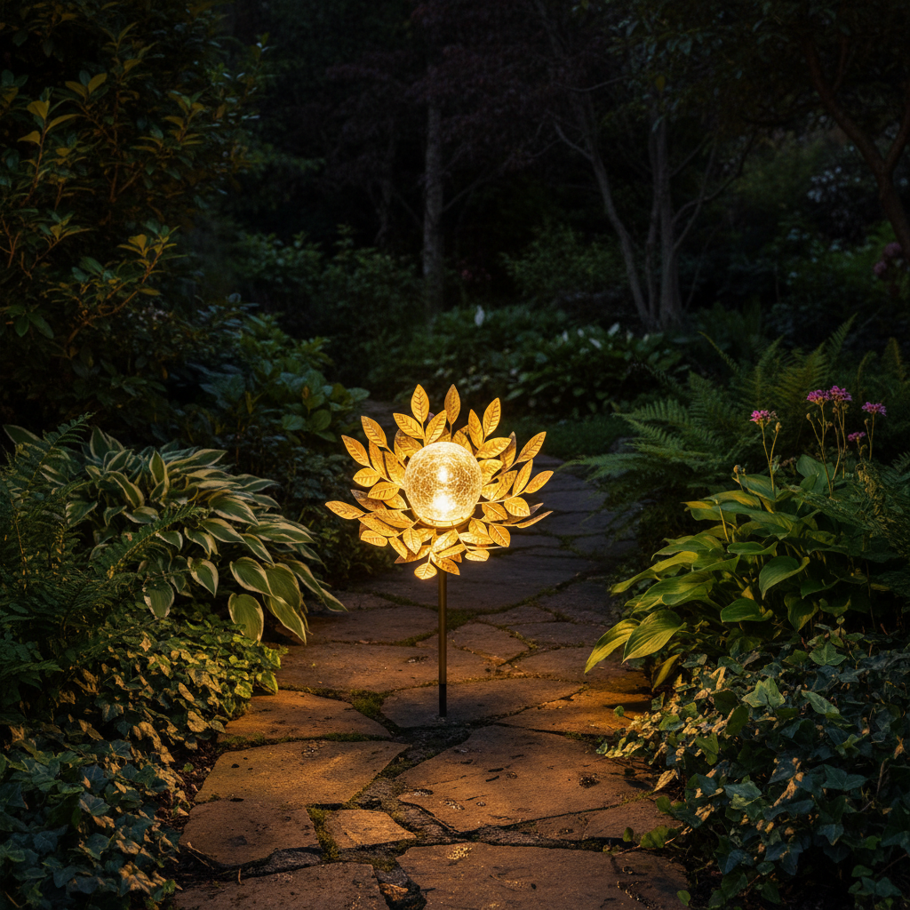 Nenúfar Solar Decorativo Metálico LED 8h Galix | Suministros Figmar