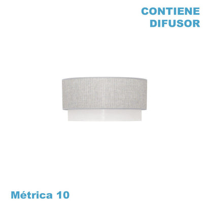 Pantalla Colgante Kenya M10 Gris/blanco 40Dx38dx22h Difusor Incluido