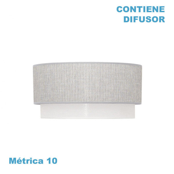 Pantalla Colgante Kenya M10 Gris/blanco 50Dx48dx23h Difusor Incluido