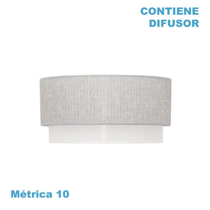 Pantalla Colgante Kenya M10 Gris/blanco 50Dx48dx23h Difusor Incluido