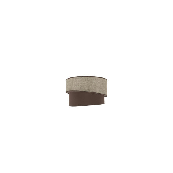 Pantalla Colgante/sobrem Alto Hara E27 Marron 30dx25dx20h