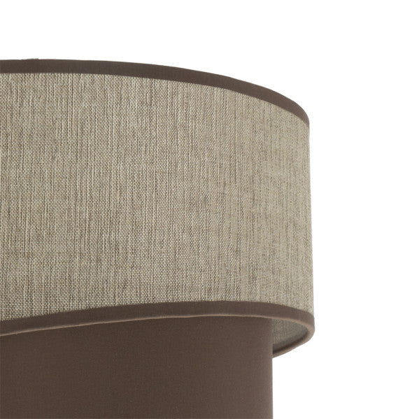 Pantalla Colgante/sobrem Alto Hara E27 Marron 30dx25dx20h
