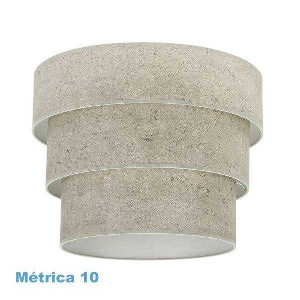Pantalla Colgante Triple Smile M10 Cemento Gris 50dx40dx28h