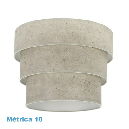 Pantalla Colgante Triple Smile M10 Cemento Gris 50dx40dx28h