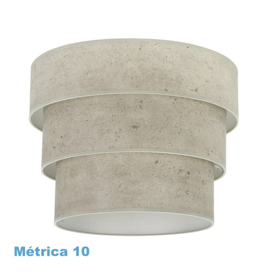 Pantalla Colgante Triple Smile M10 Cemento Gris 50dx40dx28h
