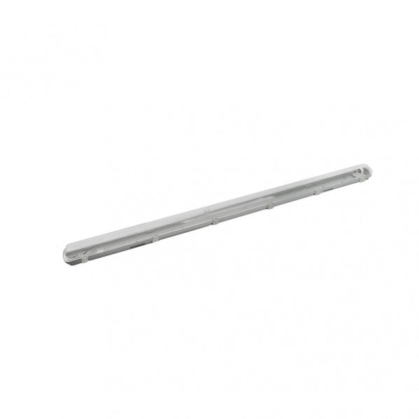 Pantalla Estanca 120cm Lines  Para Led 1xt8 Ip54 Gris/transparente 128x7,8x6 Cm