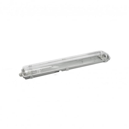 Pantalla Estanca 60cm Lines  Para Led 2xt8 Ip54 Gris/transparente 67x11,7x6 Cm