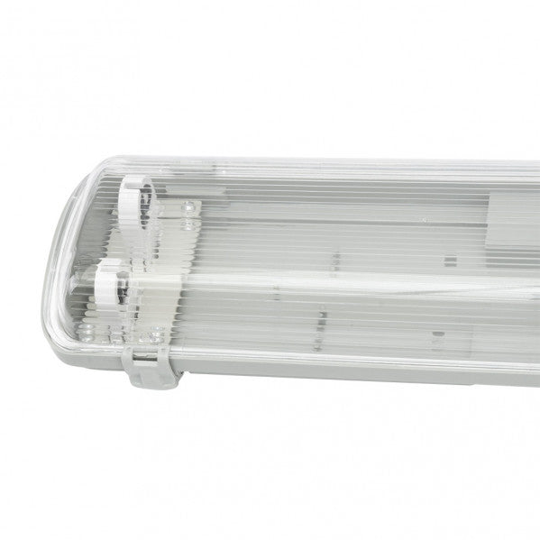 Pantalla Estanca 60cm Lines  Para Led 2xt8 Ip54 Gris/transparente 67x11,7x6 Cm