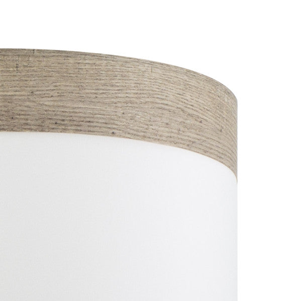 Pantalla Lampara Cloe E14 Blanca/madera-gris 14dx14dx14h