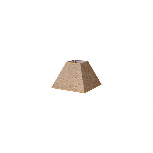 Pantalla Piramide Divos E27 Marron 17dx8dx13h  Saco-yute